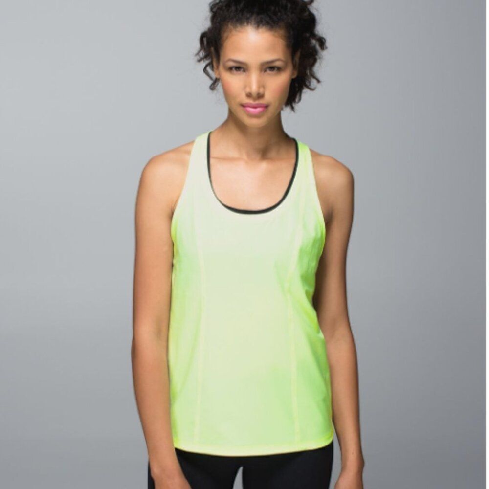 Lululemon Athletica Neon Green Tank Top Size 4 Estimated